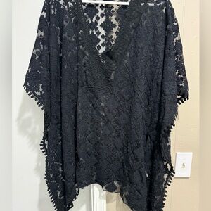 Black lace coverup